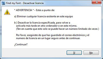 desactivar licencia